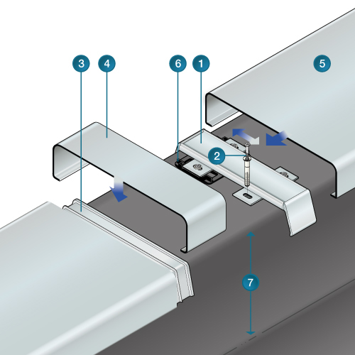 Fixation couvertine aluminium