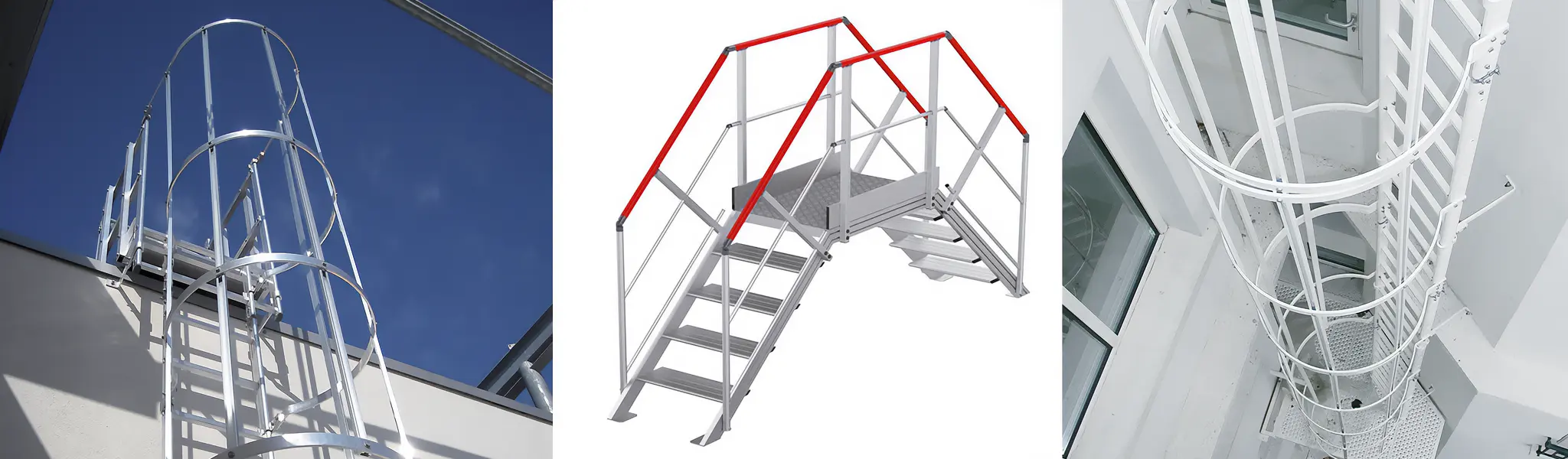 Scalalu : Systèmes d'accès en toiture-terrasse, échelle crinoline