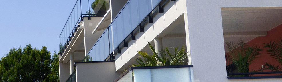 aluminium railing Panorama for balcony or terrace