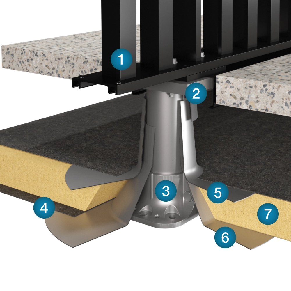 Zébral sabot D sur dalle étanchée